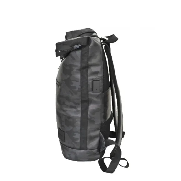 DUCHAMP Rubberized Camo Flapover Backpack - Picture 4 of 9